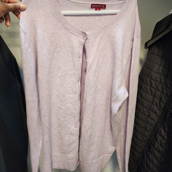 Merona Light Purple Button Up Sweater - Picture 12 of 14